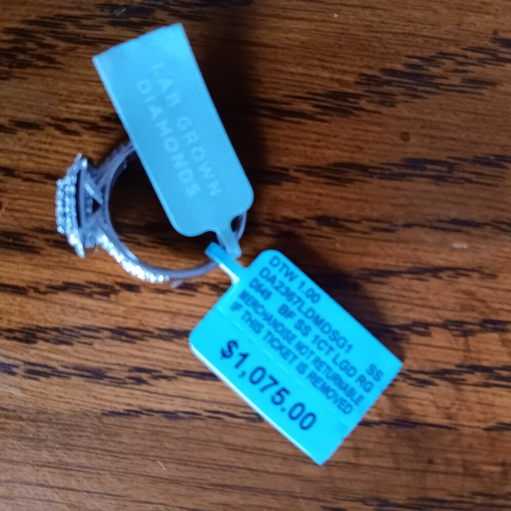 *PD* New Belk & Co.1 ct. t.w. Lab Grown Diamond Ring in Sterling Silver, size 7 - Picture 5 of 8